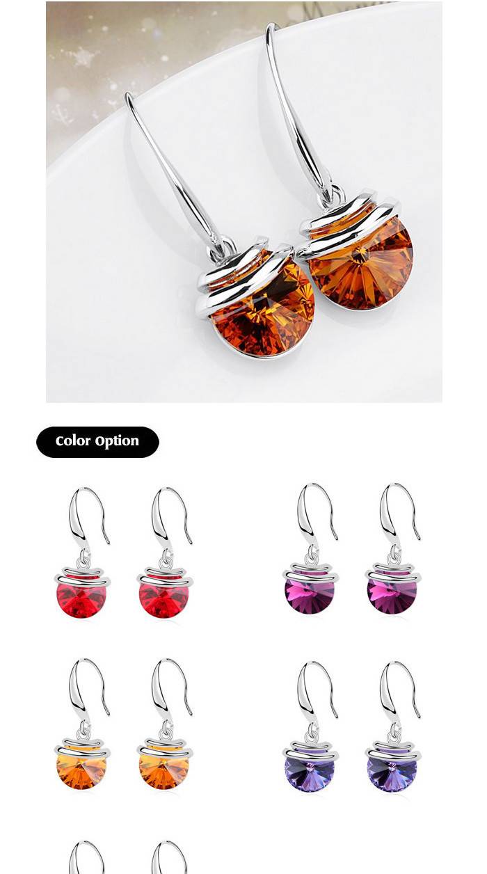 Fashion Drop Earrings For Women Crystals From Swarovski Long Dangle Earrings Jewelry Female Love Magic Bean Valentine's Day Gift