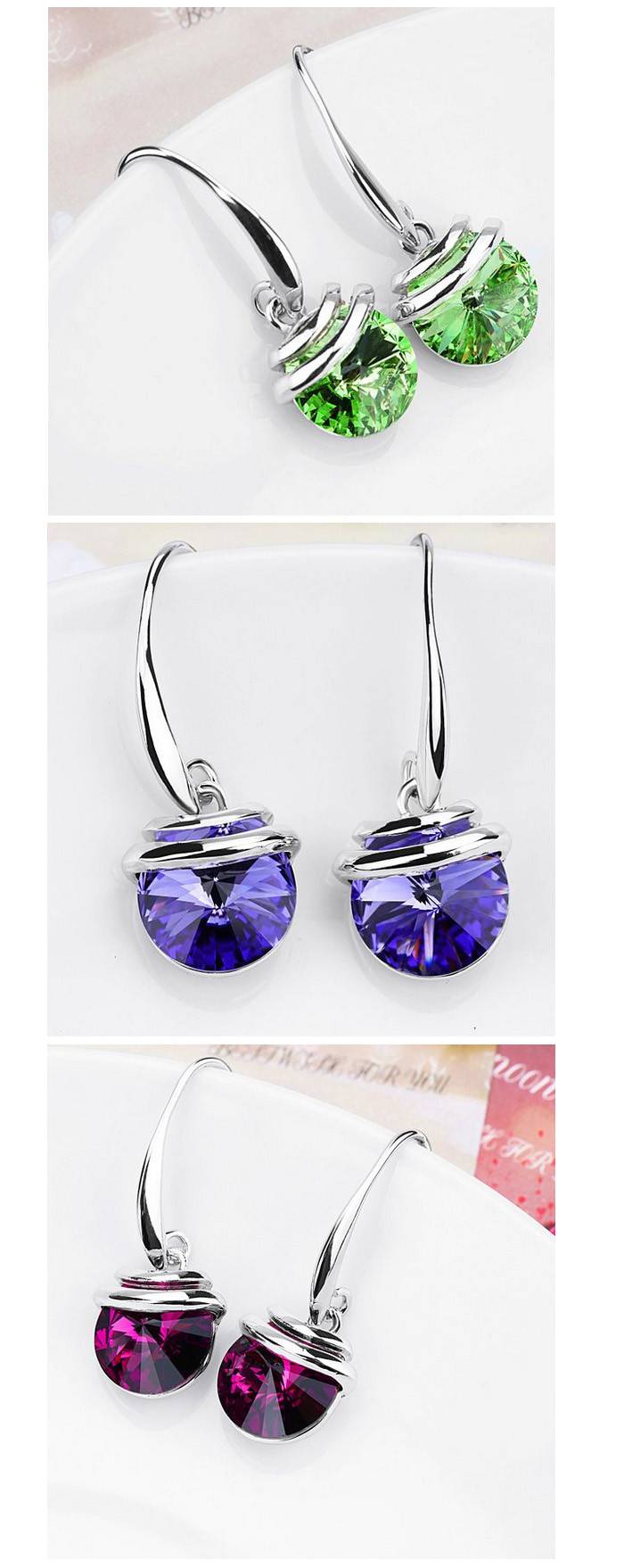 Fashion Drop Earrings For Women Crystals From Swarovski Long Dangle Earrings Jewelry Female Love Magic Bean Valentine's Day Gift