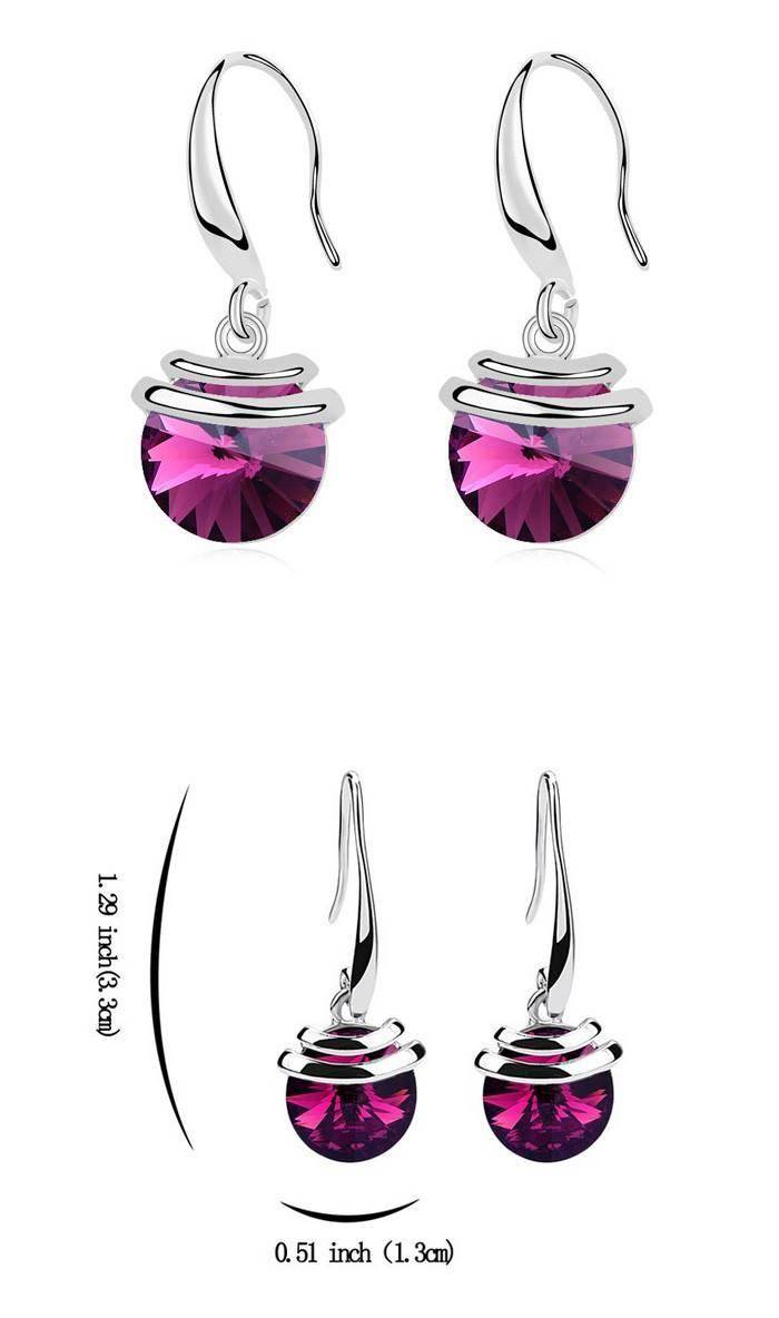 Fashion Drop Earrings For Women Crystals From Swarovski Long Dangle Earrings Jewelry Female Love Magic Bean Valentine's Day Gift